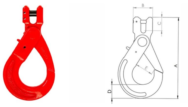 Gancho clévis automático grau 8 para elevação de cargas com corrente G8